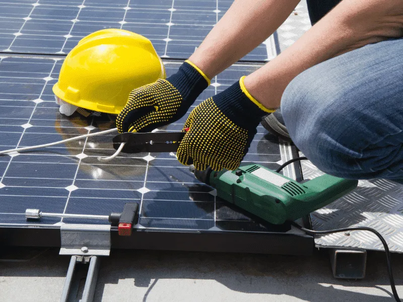 Solaranlage auf dem Flachdach