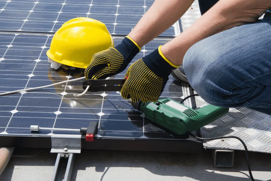Solaranlage auf dem Flachdach